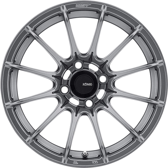 DI5710035G - Konig Dial In 15X7 4X100 ET 35MM Matte Grey - Konig Wheels Canada