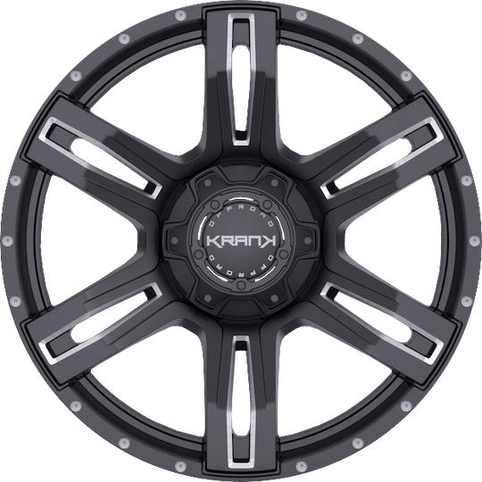 K3018963539P10GBML - Krank Offroad Caliper 18X9 6X139.7 / 6X135 10mm Gloss Black Milled - Krank Offroad Wheels Canada