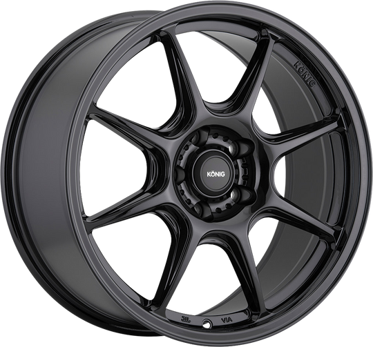 LK87510385 - Konig Lockout 17X8 5X100 ET 38MM Gloss Black - Konig Wheels Canada