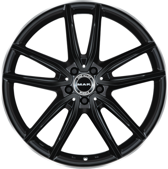 F1021EVGL44WS3Y - MAK Evo 21X10 5X112 ET 44MM Gloss Black Mirror Ring - MAK Wheels Canada