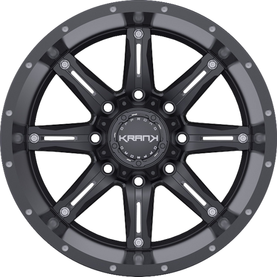 K5018952739P18SB - Krank Offroad Shaft 18X9 5X127 ET 18MM Satin Black - Krank Offroad Wheels Canada