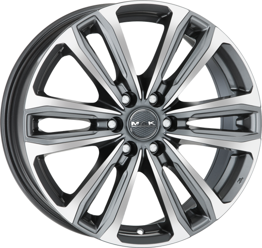 F8520AF6QM45ZN4 - MAK Safari6 20X8.5 6X114.3 ET 45MM Gunmetal With Mirror Face - MAK Wheels Canada