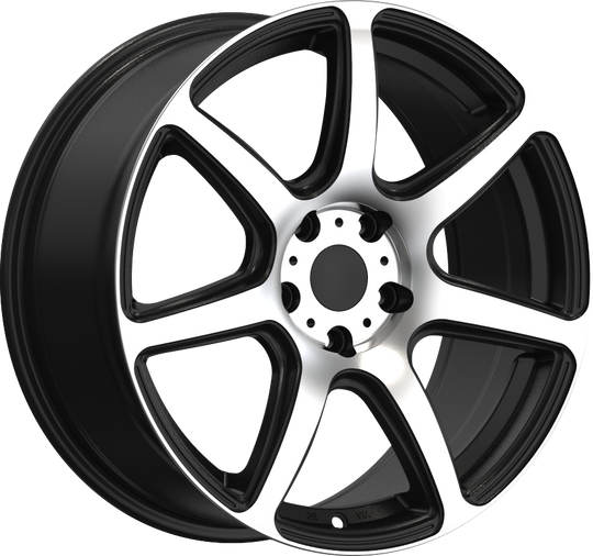 RW150068 - YKW Replicas JA2 18X8 5X114.3 ET 35mm Gloss Black Machined - YKW Replicas Wheels Canada