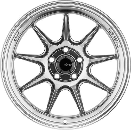 CT9751443C - Konig Countergram 17X9 5X114.3 ET 43MM Hyper Chrome With Machined Lip - Konig Wheels Canada