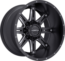 Load image into Gallery viewer, K50189515P18GBML - Krank Offroad Shaft 18X9 5X150 ET 18MM Gloss Black Milled - Krank Offroad Wheels Canada