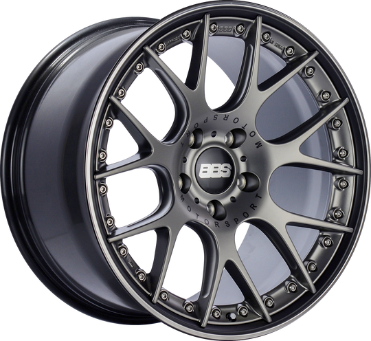 CH7301PBPO - BBS CHRII 22X11.5 5X112 ET 38MM Platinum With Black Rim and Polished Stainless Steel Rim Protector - BBS Wheels Canada