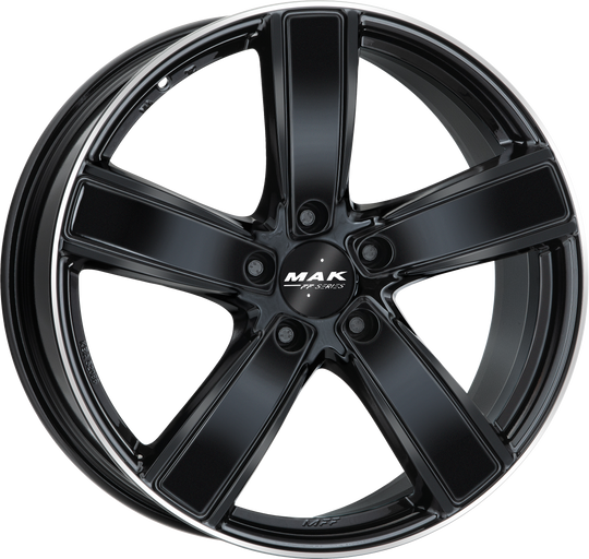 F9520UFGL71KY5 - MAK Turismo-FF 20X9.5 5X130 ET 71MM Gloss Black Mirror Ring - MAK Wheels Canada