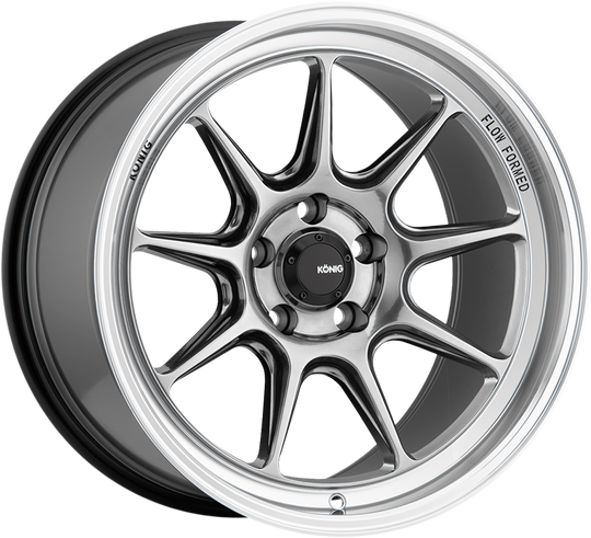 CT9751443C - Konig Countergram 17X9 5X114.3 ET 43MM Hyper Chrome With Machined Lip - Konig Wheels Canada