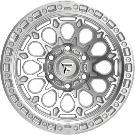 FT101-17906139N12MS - Fittipaldi Offroad FT101MS 17X9 6X139.7 ET -12MM Machined Silver - Fittipaldi Offroad Wheels Canada