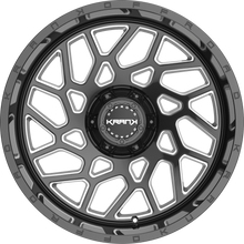 Load image into Gallery viewer, K80221263539N44GBML - Krank Offroad Ambush 22X12 6X139.7 / 6X135 -44mm Gloss Black Milled - Krank Offroad Wheels Canada