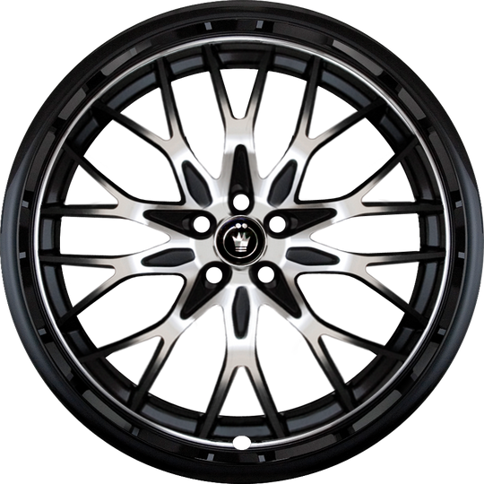 LA88514455 - Konig Lace 18X8 5X114.3 ET 45MM Gloss Black With Machined Face - Konig Wheels Canada
