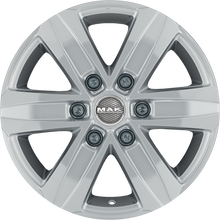 Load image into Gallery viewer, F80806TSI53M5 - MAK Stone6 18X8 6X130 ET 53MM Silver - MAK Wheels Canada