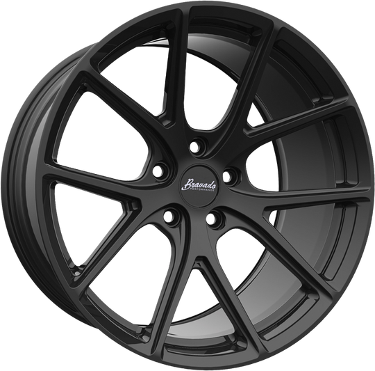 TB89515155 - Bravado Tribute 18X9 5X115 ET 15MM Matte Black - Bravado Wheels Canada