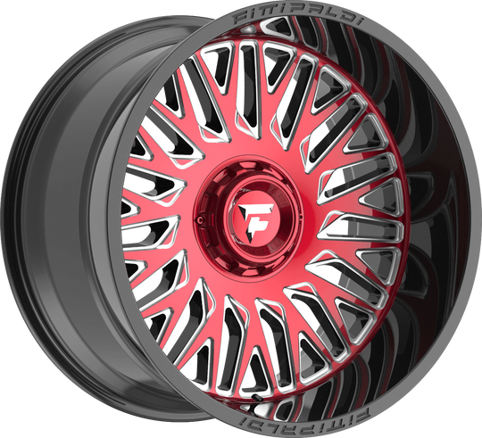 FA07-201252739N44MBRM - Fittipaldi Offroad FA07MBRM 20X12 5X127 ET -44MM Gloss Black With Red Tint Machined Face and Milled Windows - Fittipaldi Offroad Wheels Canada