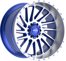 Load image into Gallery viewer, K20221263539N44BB - Krank Offroad Coil 22X12 6X139.7 / 6X135 -44mm Brushed Blue With Brushed Lip - Krank Offroad Wheels Canada