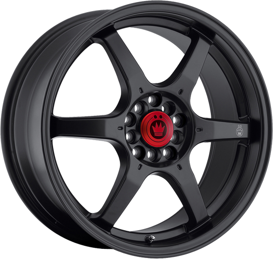 BC56100385 - Konig Backbone 15X6.5 4X100 ET 38MM Matte Black With Milled Logo On Spoke - Konig Wheels Canada