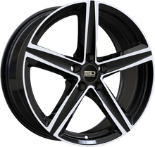 Charger l'image dans la galerie, S1775EFS3572GBP - Euro Design Spa - EFS 17X7.5 5X100 / 5X105 / 5X110 / 5X112 / 5X115 / 5X118 / 5X108 ET 35MM Gloss Black Polished - Euro Design Wheels Canada