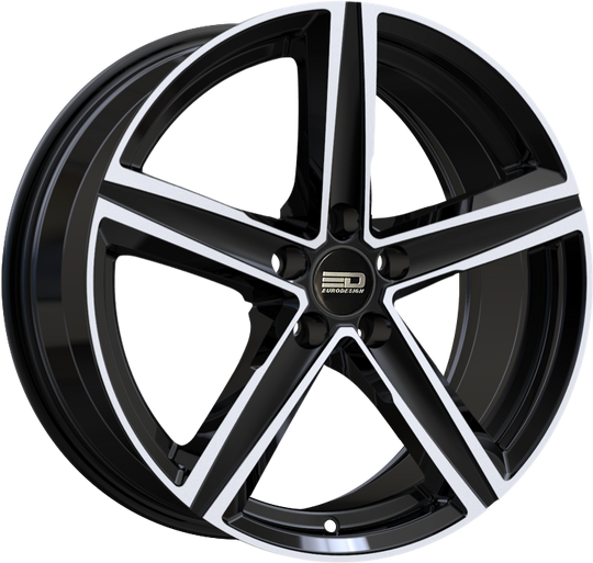 SPA2085J3572GBP - Euro Design Spa 20X8.5 5X120 ET 35MM Gloss Black Polished - Euro Design Wheels Canada