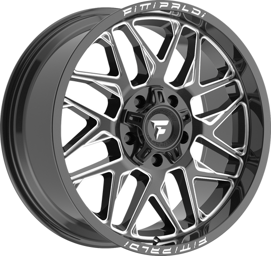 FA19-20908170P18BM - Fittipaldi Offroad FA19BM 20X9 8X170 ET 18MM Gloss Black Milled - Fittipaldi Offroad Wheels Canada
