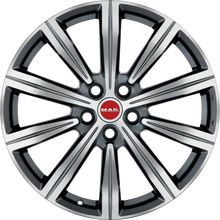 Load image into Gallery viewer, F8520IRQM52WS5X - MAK Birmingham 20X8.5 5X112 ET 52MM Gunmetal With Mirror Face - MAK Wheels Canada