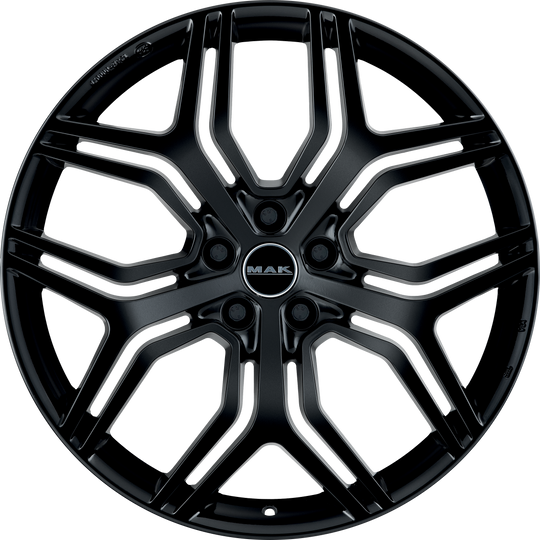 F9522KDGB43GD2X - MAK Kingdom 22X9.5 5X108 ET 43MM Gloss Black - MAK Wheels Canada