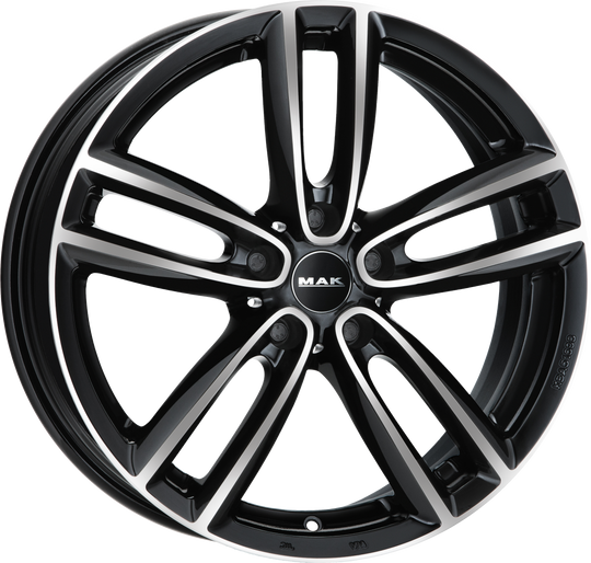 F6560OFBM54WS5X - MAK Oxford 16X6.5 5X112 ET 54MM Black Mirror - MAK Wheels Canada
