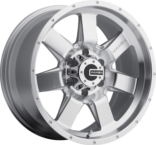 M147983N12S - Mamba M14 17X9 6X139.7 ET -12MM Silver With Machined Face - Mamba Wheels Canada