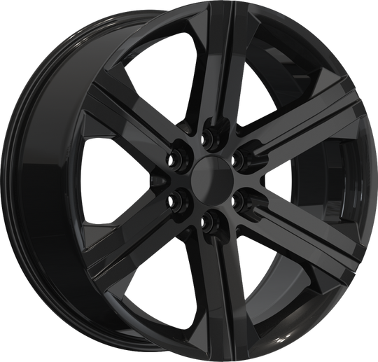 RW150048 - YKW Replicas GR2 22X9 6X139.7 ET 24mm Gloss Black - YKW Replicas Wheels Canada