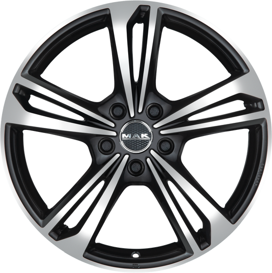 F7570EBBM37WS2X - MAK Emblema 17X7.5 5X112 ET 37MM Black Mirror - MAK Wheels Canada