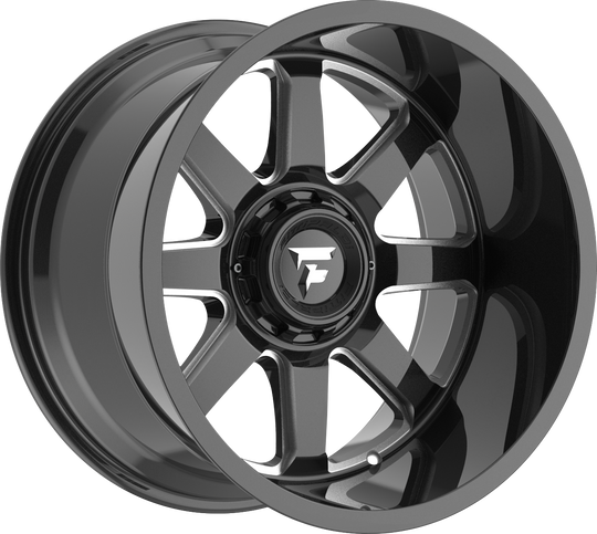FA16-20908165P12BM - Fittipaldi Offroad FA16BM 20X9 8X165.1 ET 12MM Gloss Black Milled - Fittipaldi Offroad Wheels Canada