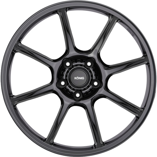 LK76510455 - Konig Lockout 16X7.5 5X100 ET 45MM Gloss Black - Konig Wheels Canada