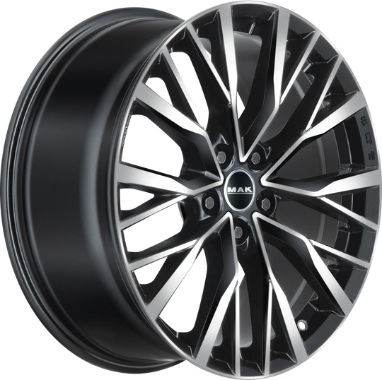 F9022KEBM43GD2X - MAK Kent 22X9 5X108 ET 43MM Black Mirror - MAK Wheels Canada