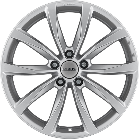 F7070WFSI38PE2X - MAK Wolf 17X7 5X100 ET 38MM Silver - MAK Wheels Canada