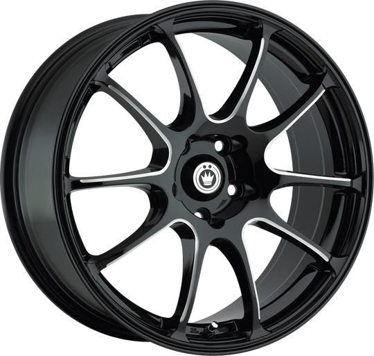 IL88514355 - Konig Illusion 18X8 5X114.3 ET 35MM Gloss Black With Ball Cut Machined Spokes - Konig Wheels Canada