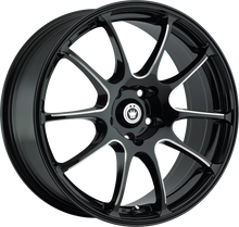 Load image into Gallery viewer, IL56100385 - Konig Illusion 15X6.5 4X100 ET 38MM Gloss Black With Ball Cut Machined Spokes - Konig Wheels Canada
