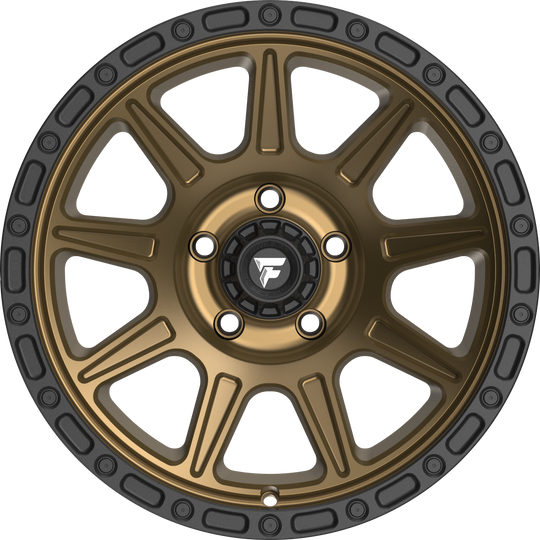 FT104-20906135P18ZB - Fittipaldi Offroad FT104ZB 20X9 6X135 ET 18MM Satin Bronze With Satin Black Lip - Fittipaldi Offroad Wheels Canada