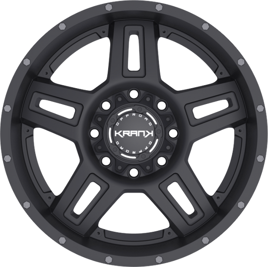 K1218951427Q00SB - Krank Offroad Hammer 18X9 5X114.3 ET 0MM Satin Black - Krank Offroad Wheels Canada