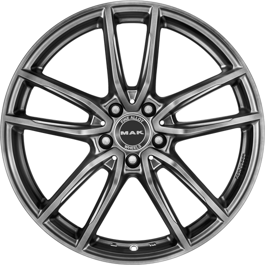 F1021EVTM22WSY - MAK Evo 21X10 5X112 ET 22MM Matte Titanium - MAK Wheels Canada