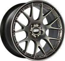 Load image into Gallery viewer, CH7000PBPO - BBS CHRII 22X9.5 5X112 ET 22MM Satin Platinum With Black Rim and Polished Stainless Steel Rim Protector - BBS Wheels Canada