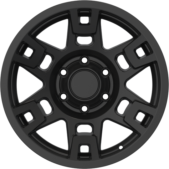 RW150002 - YKW Replicas TR2 17X8 6X139.7 ET 5MM Matte Black - YKW Replicas Wheels Canada