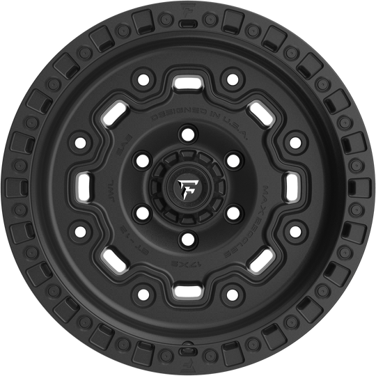 FT100-17906135N12SB - Fittipaldi Offroad FT100SB 17X9 6X135 ET -12MM Satin Black - Fittipaldi Offroad Wheels Canada