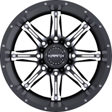 Load image into Gallery viewer, K50189515P18GBM - Krank Offroad Shaft 18X9 5X150 ET 18MM Gloss Black With Machined Face - Krank Offroad Wheels Canada