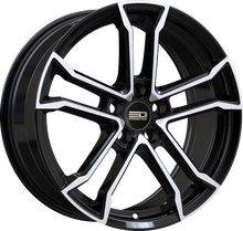 Load image into Gallery viewer, M1775EFS3572GBPT - Euro Design Monaco - EFS 17X7.5 5X100 / 5X105 / 5X110 / 5X112 / 5X115 / 5X118 / 5X108 ET 35mm Gloss Black Polished - Euro Design Wheels Canada