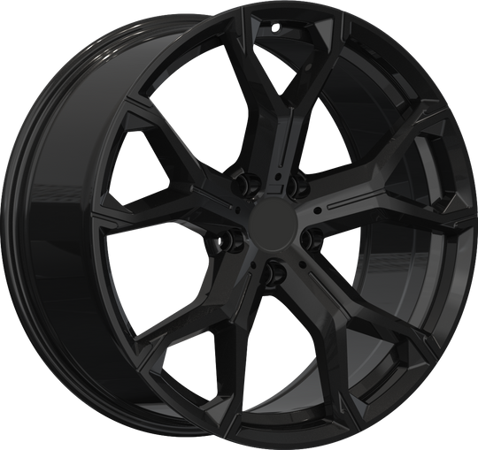 RW150013 - YKW Replicas BR1 20X9 5X112 ET 35MM Gloss Black - YKW Replicas Wheels Canada