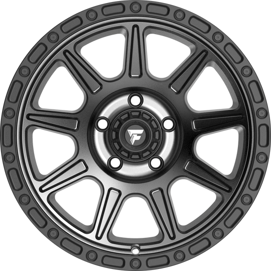 FT104-17905127N12AB - Fittipaldi Offroad FT104AB 17X9 5X127 ET -12MM Satin Anthracite With Satin Black Lip - Fittipaldi Offroad Wheels Canada