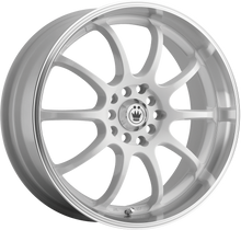 Charger l'image dans la galerie, LI77T0440W - Konig Lightning 17X7 5X114.3 / 5X100 40mm White With Machined Lip - Konig Wheels Canada