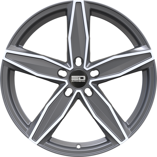 BER1880F3566GMP - Euro Design Berlin 18X8 5X112 ET 35MM Gunmetal Polished - Euro Design Wheels Canada