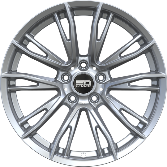 VEN1880J2074HS - Euro Design Venice 18X8 5X120 ET 20MM Hyper Silver - Euro Design Wheels Canada