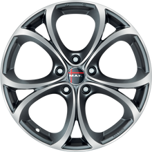 Load image into Gallery viewer, F9080LAQM45LG3X - MAK Lario 18X9 5X110 ET 44MM Gunmetal With Mirror Face - MAK Wheels Canada