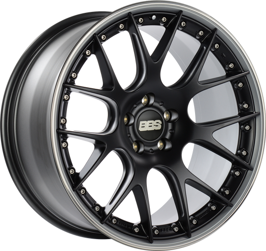 CH603BPPO - BBS CHRII 21X9 5X120 ET 28MM Black With Platinum Rim and Stainless Steel Rim Protector - BBS Wheels Canada